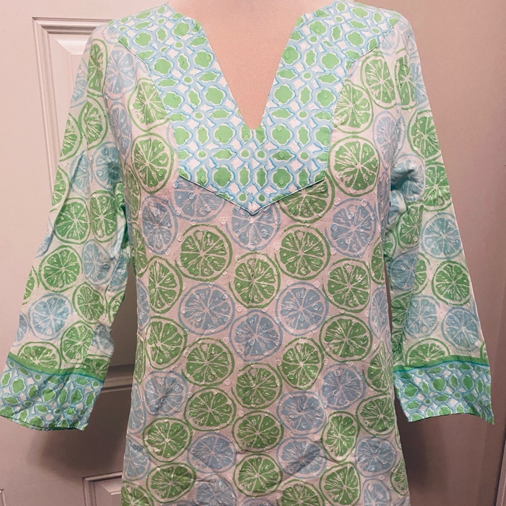 Vineyard Vines Blue and Green Dress size S